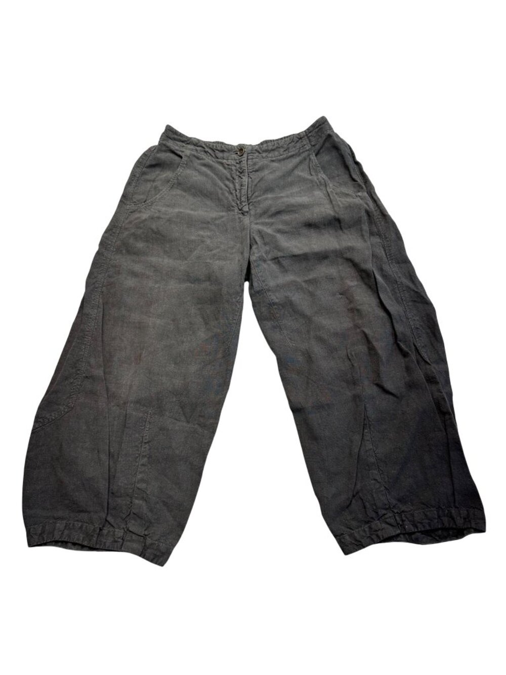 Oska Barrel Balloon Leg Linen Pull On Pants Size 3 / US 10/12 Lagenlook Pockets